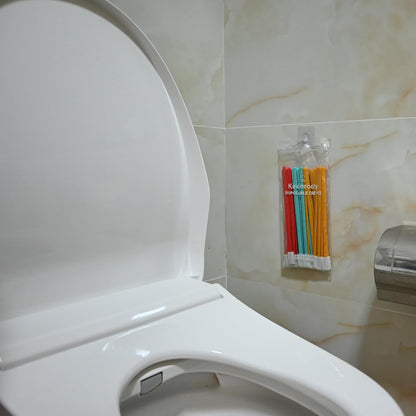30PCS Crevice Cleaning Brush Tool Kit - Disposable Toilet Brush & Seat Cleaner (Blue)