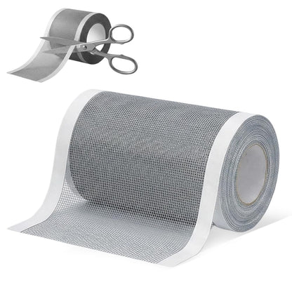 Strong Adhesive Screen Repair Tape, Window Screen Repair Kit, Fiberglass Mesh Screen Repair Kit for Window and Door, Self-Adhesive Patch for RV, Tent, Pool, Patio, Porch Netting (1 PCS, 3 IN*18 FT)
