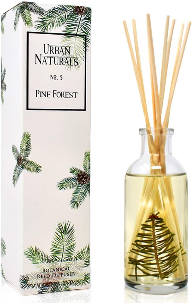 Urban Naturals Smoked Vanilla Reed Diffuser Set with Vanilla Bean, Sandalwood & Leather | Made in the USA - Colors A