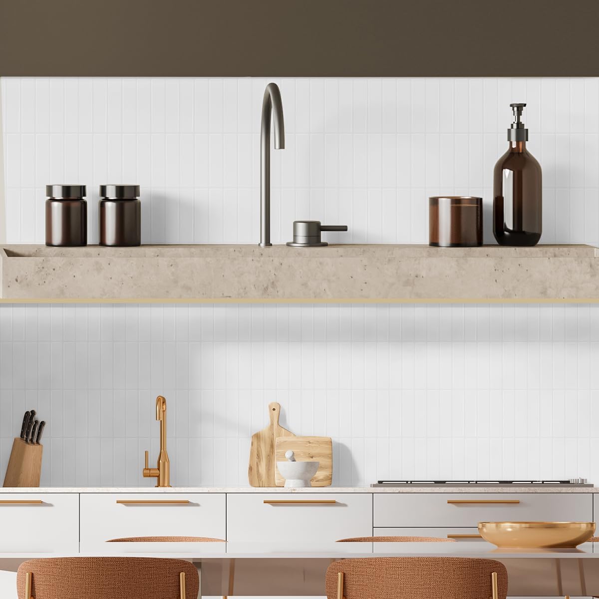Peel and Stick Backsplash 3D Wall Tiles,Self-Adhesive,Oil Proof,Waterproof, Removable Wall Panels for Kitchen & Bathroom,Modern Design, Easy Install (10.7ft，12x9 inch,14 Pack) (Beige)