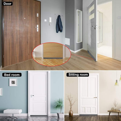 Suptikes Door Draft Stopper Under Door Sweep for Exterior & Interior Doors, Weather Stripping Door Seal, Strong Adhesive Door Sweep Soundproof Weather Stripping, 2" W x 39" L, White