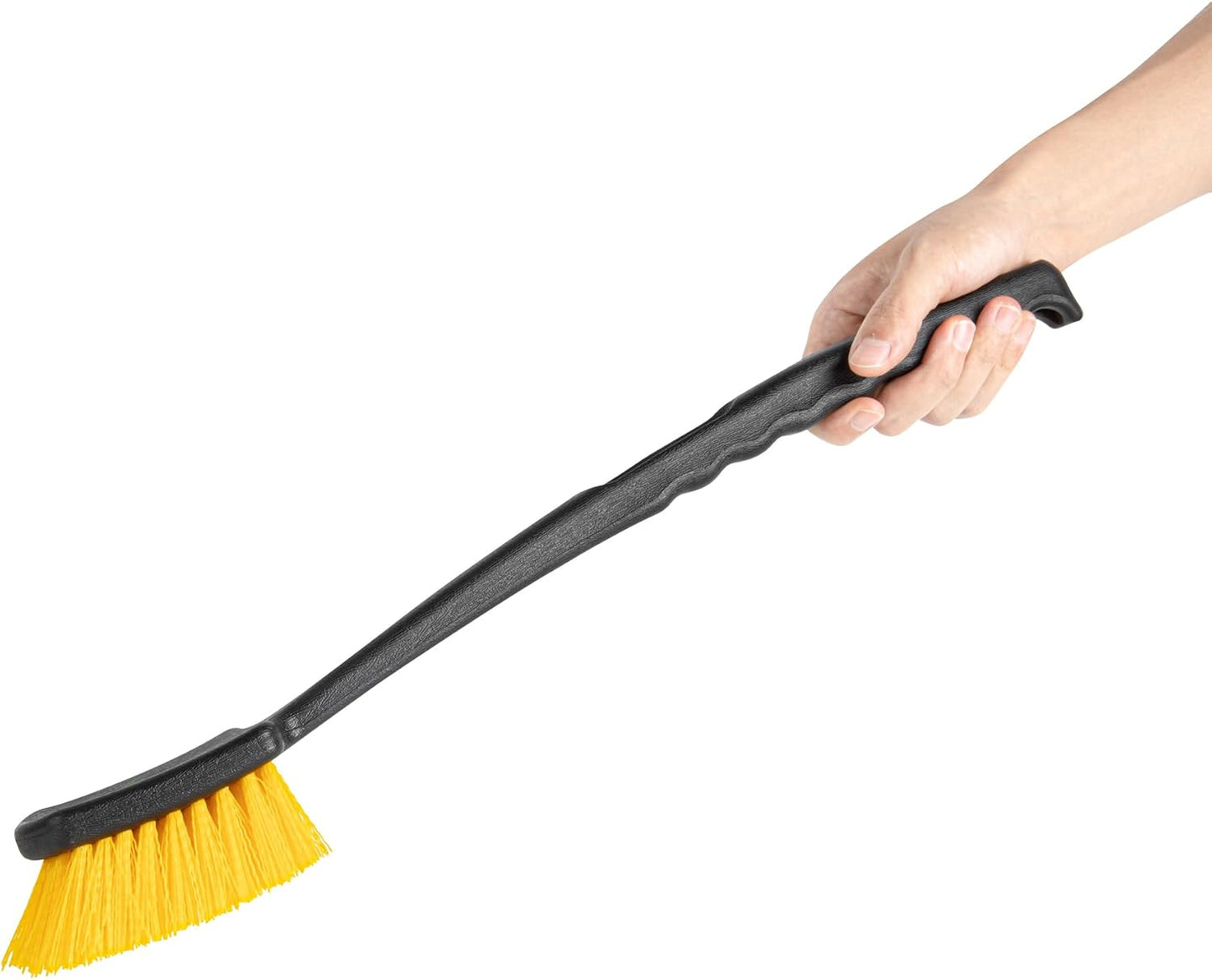 Restaurantware-Clean Tek Professional 10.24 Inch Utility Brush, 1 Heavy-Duty Scrub Brush - Plastic Bristles, Ergonomic Handle, Black Plastic Cleaning Scrub, Ideal for Indoor and Outdoor Cleaning