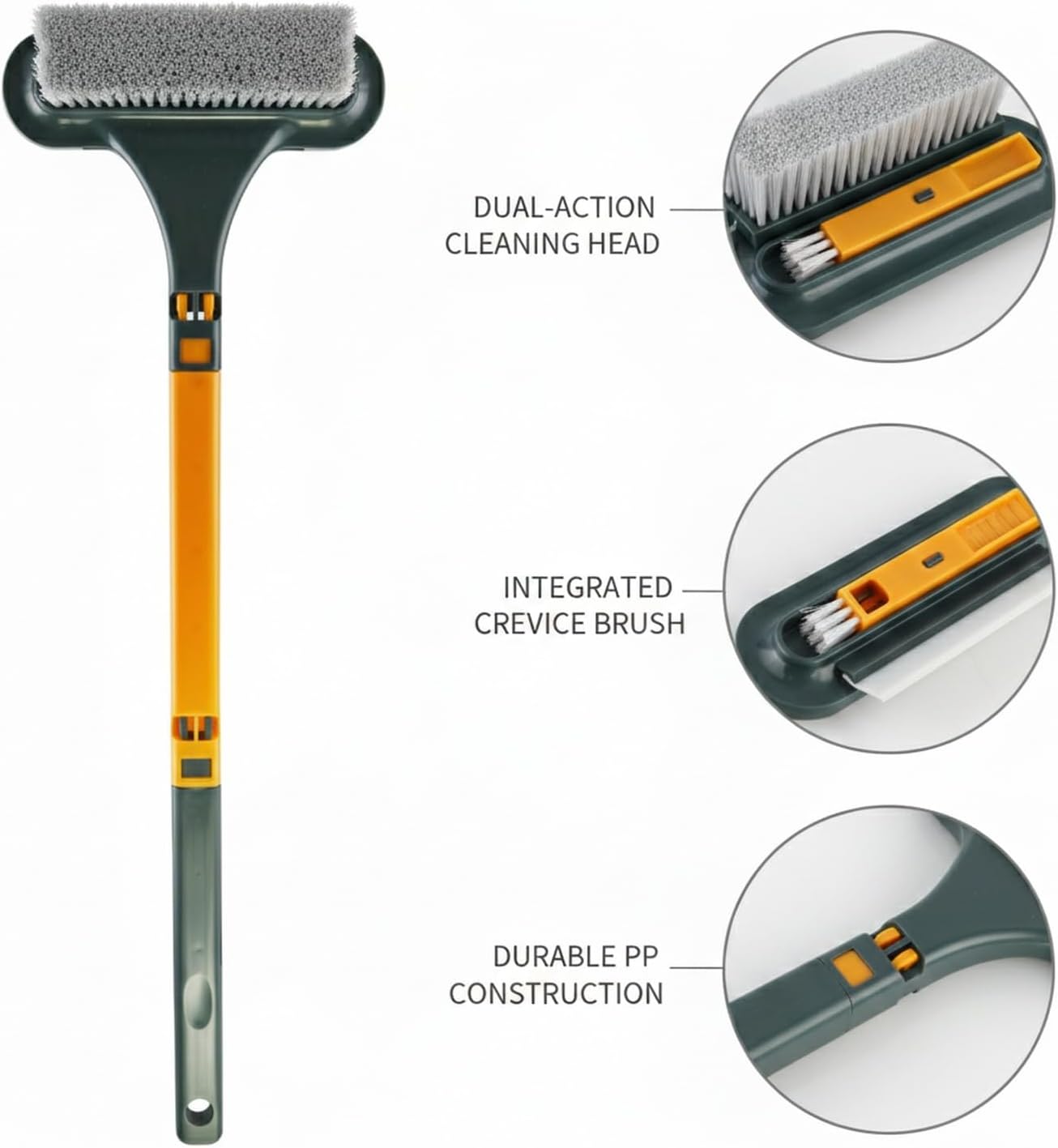 Double-Sided Window Screen Cleaner Brush, Cleaning Tool for Screens, Durable PP Frame, Green & Blue Options