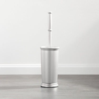 mDesign Metal Freestanding Slim Toilet Bowl Brush and Holder