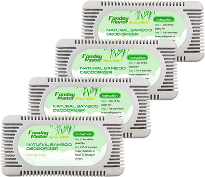 2Packs Fonday Refrigerator Deodorizer Odor Eliminator for Fridges Freezers Coolers Lunch Boxes Bamboo Charcoal More Effective Than Baking Soda
