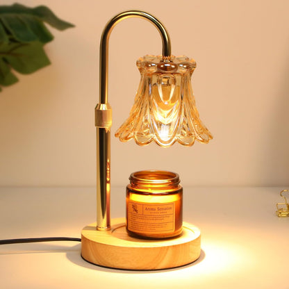 Fragrance Candle Warmer Lamp with 2 Bulbs Electric Candle Warmer with Timer & Dimmer for Home Decor