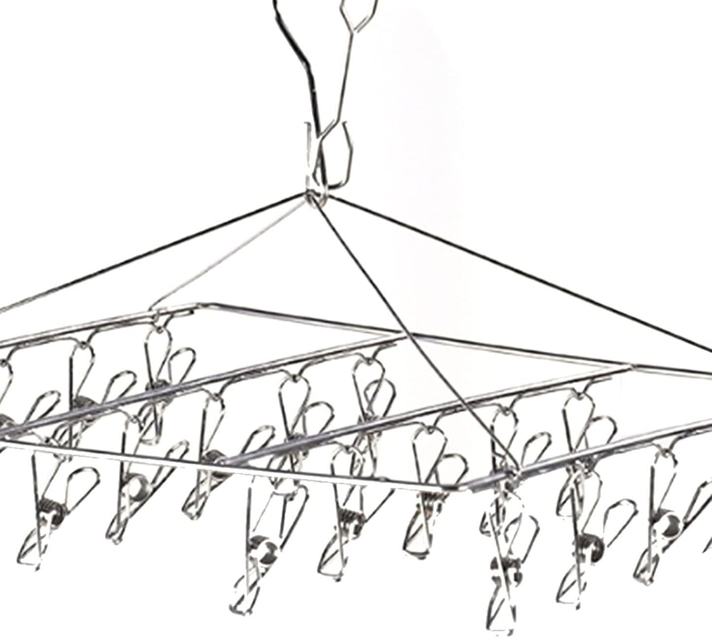 Clothes Drying Racks Clip Hangers, Clothes Drying Hanger Stainless Steel Multi Clip Laundry Drip Hanging Rack for Underwear Socks Hat(Round)