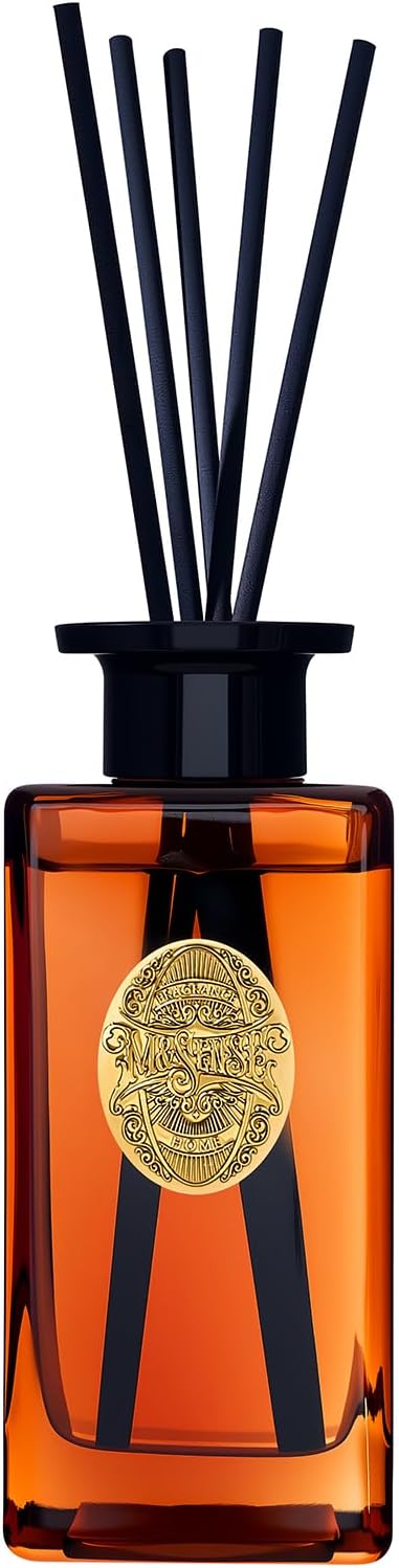 M&SENSE 6.3 oz Large Reed Diffuser Set | Lime+Basil Scent Oil Diffuser with Sticks | Hotel Collection Non-Toxic Home Fragrance |for Bedroom Bathroom Living Room - Colors B