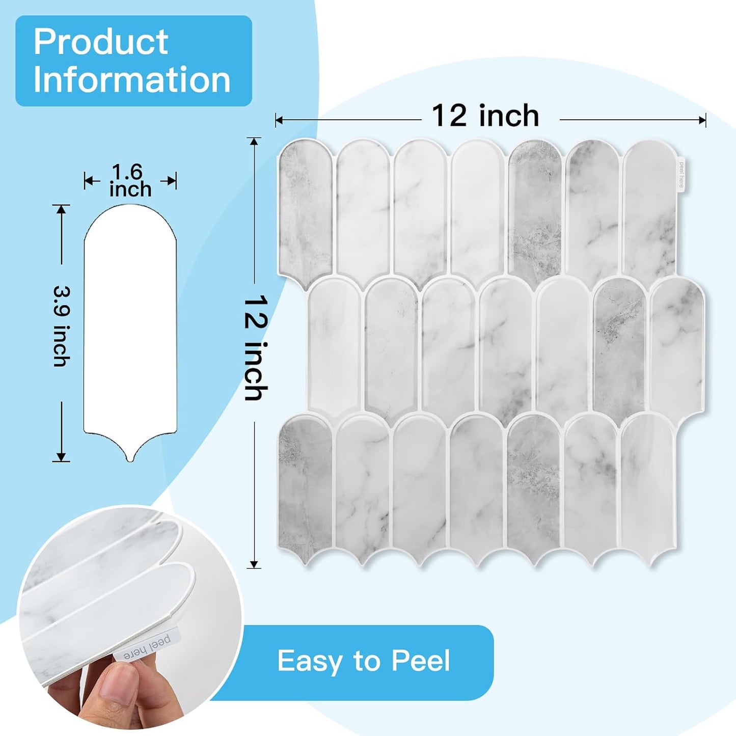 Art3d 12 x 12 Inch Heavy-Duty Peel and Stick Backsplash, Self-adhesive Wall Tiles for Kitchen Bathroom Decor, 10-Pack Dark Green
