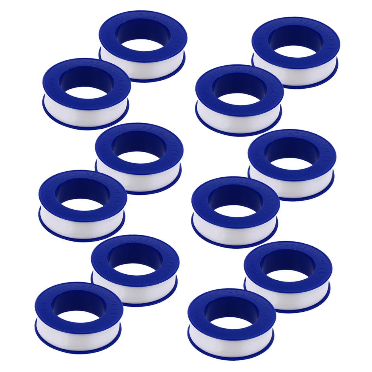 GLEAVI 12rolls PTFE Plumbers Tape High-Temperature Water Leak Sealing Tape for Pipes Faucets and Shower Thin Thread Sealant for Plumbing and Garden Hose Applications