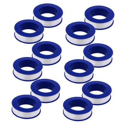 GLEAVI 12rolls PTFE Plumbers Tape High-Temperature Water Leak Sealing Tape for Pipes Faucets and Shower Thin Thread Sealant for Plumbing and Garden Hose Applications