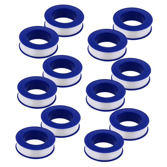 GLEAVI 12rolls PTFE Plumbers Tape High-Temperature Water Leak Sealing Tape for Pipes Faucets and Shower Thin Thread Sealant for Plumbing and Garden Hose Applications