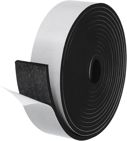 PATIKIL Weather Stripping Door Seal Strip, 3/8 Inch x 1/4 Inch x 32 Ft Self Adhesive Soundproof High Density Foam Tape Insulation for Door Window Air Conditioning, White - Colors B