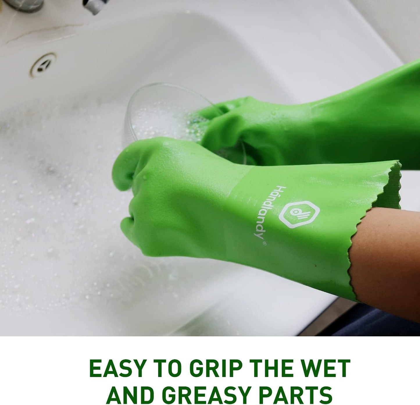 HANDLANDY Chemical Gloves, Heavy Duty Cleaning Gloves