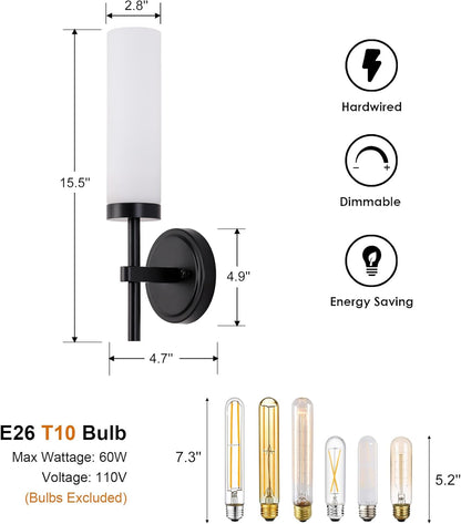 Wireless Wall Sconces with Remote Control, Battery Operated Wall Sconce Set of 2, Black & Gold Rechargeable Dimmable Wall Light for Bedroom Living room Bathroom Hallway Entryway Stairwell, 3000K