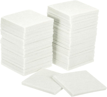 uxcell Furniture Pads, 36Pcs 1.5" - Square Self Adhesive Felt Furniture Pads, Floor Protectors for Furniture Feet Chairs Legs Hardwood Floors (Black)