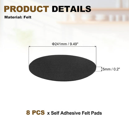 uxcell 32Pcs Non Slip Furniture Pads, 3" Round Self Adhesive Felt Bumpers Noise Reducing Furniture Feet Floor Protector for Chairs Tables Furniture Legs (White 0.2" Thick) - Colors A