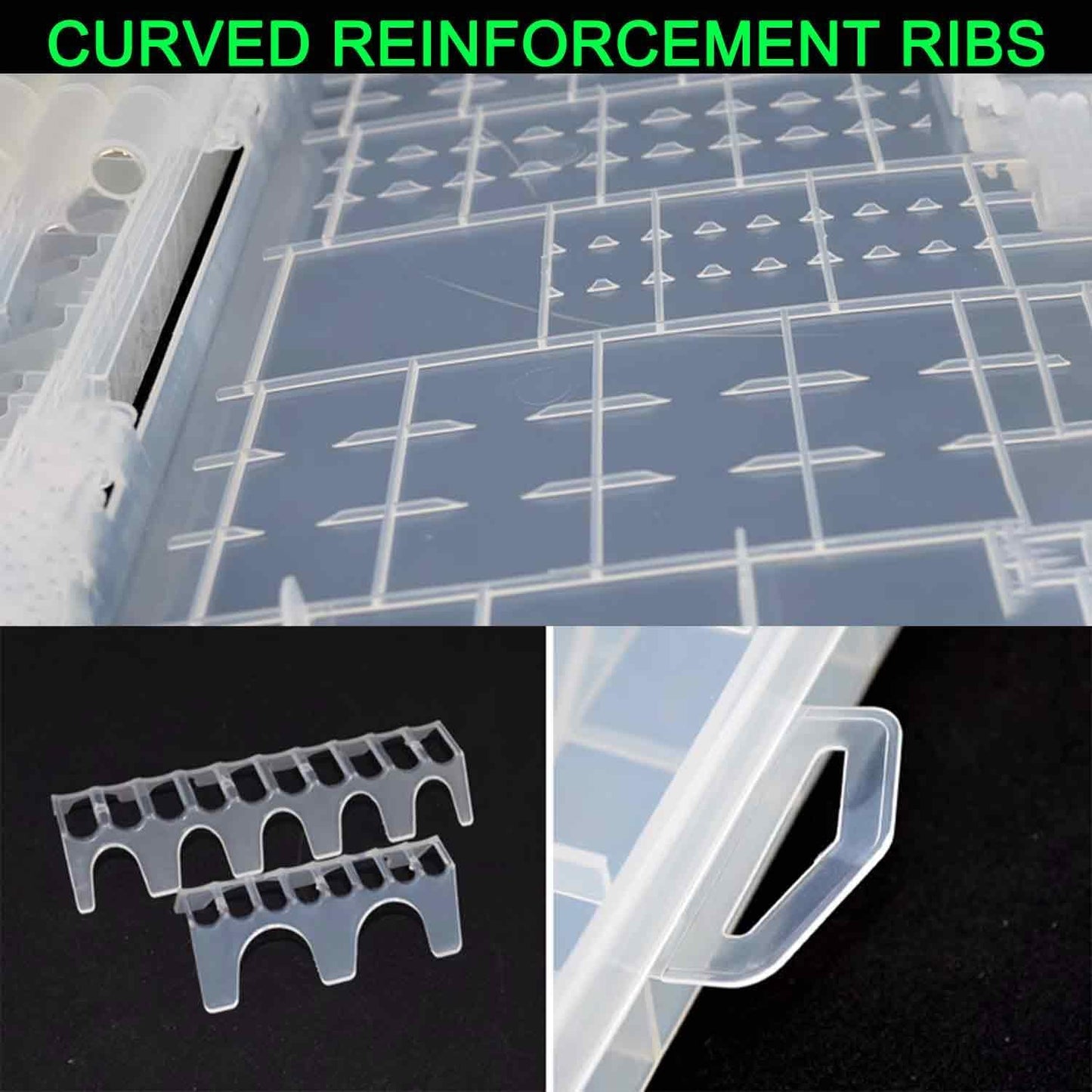 Fielect AAA/AA/C/D Battery Storage Case Holder Organizer Box Transparent