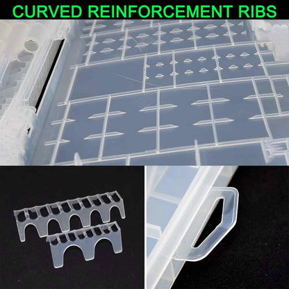 Fielect AAA/AA/C/D Battery Storage Case Holder Organizer Box Transparent