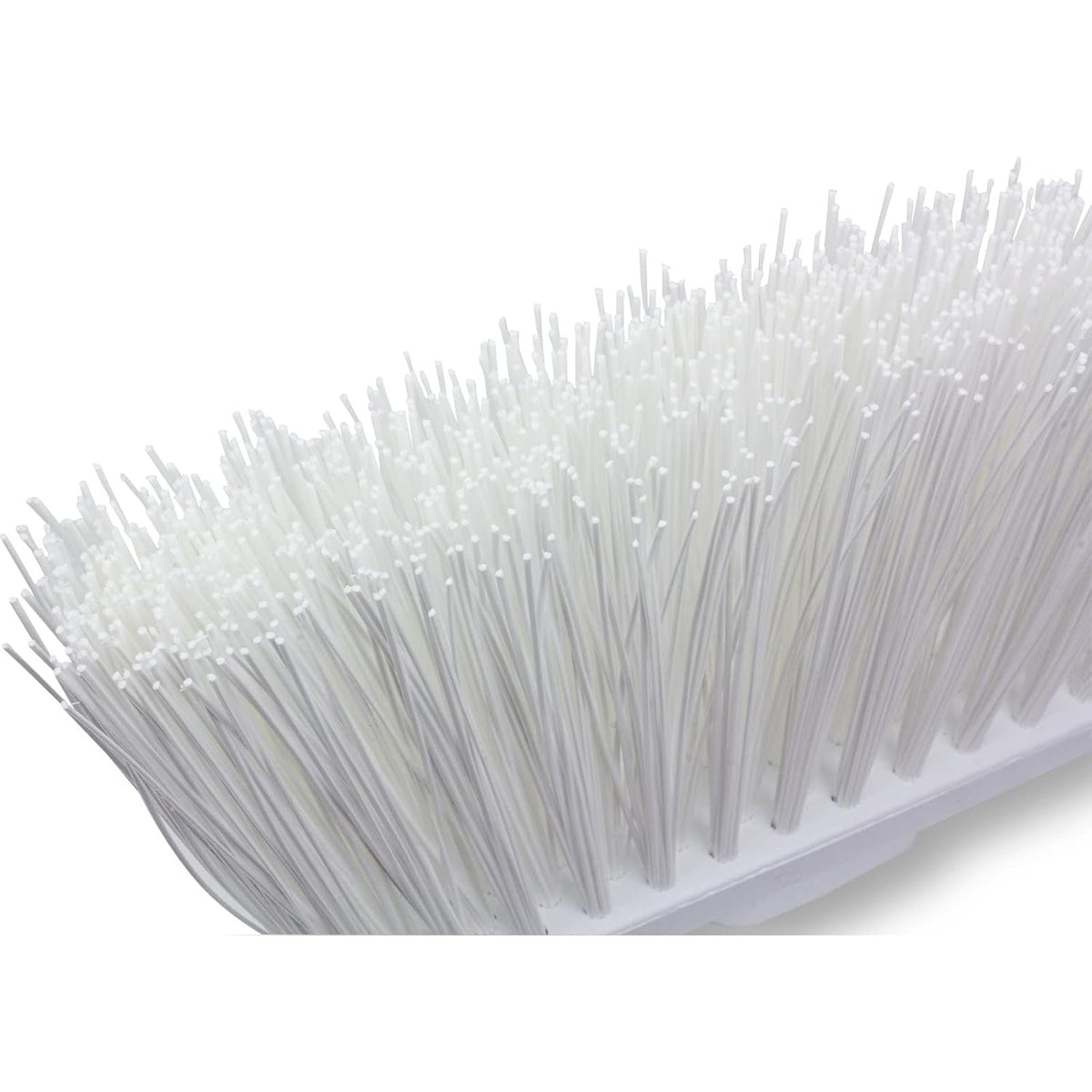 SPARTA Plastic Broom Head, Angled, Un-Flagged for Large Debris Indoor, Outdoor, Home, Restaurant, Lobby, Office, 12 Inches, Green