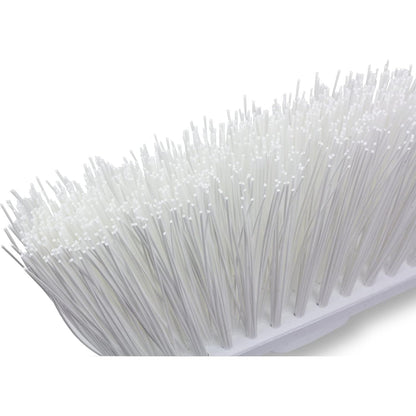 SPARTA Plastic Broom Head, Angled, Un-Flagged for Large Debris Indoor, Outdoor, Home, Restaurant, Lobby, Office, 12 Inches, Green