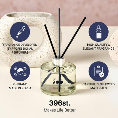 396 st. Reed Diffuser, Baby Powder, 200ml(6.7oz) / Reed Diffuser Sets, Home Fragrance, Scented Oils, Home & Bathroom Décor