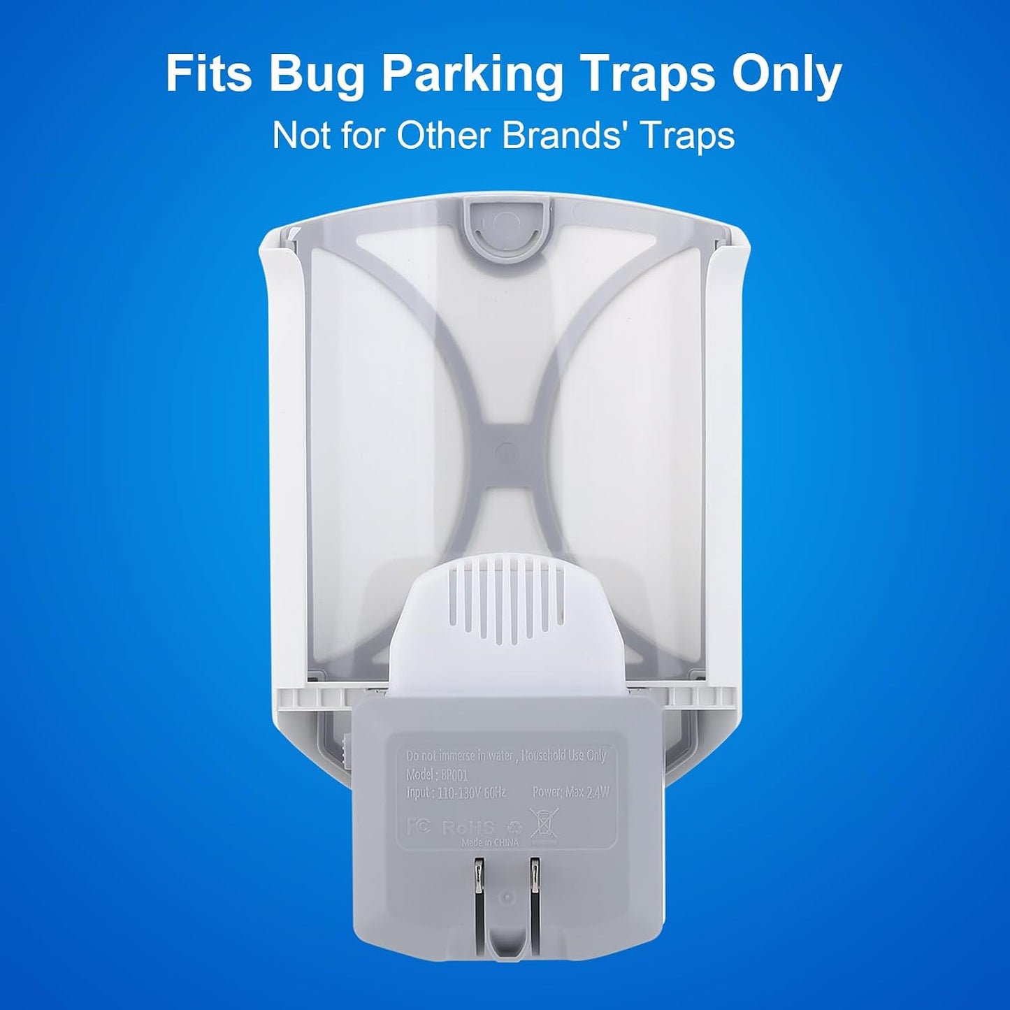 Flying Insect Trap, Plug-in UV Light for Gnats, Fruit Flies and Houseflies, Silent Sticky Catcher for Indoor Use, 1 Device & 3 Refills