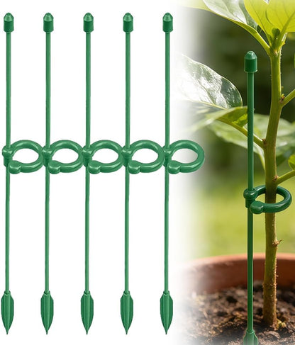 Adjustable Plant Support Stakes with Clips for Tomato and Flower | Garden Plant Support Sticks 10.6/14.6in, Monstera Plant Support, Plant Holder for Indoor Outdoor Plants Vegetable