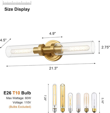 SANTOSTOCK Gold Battery Operated Wall Sconce Set of 2, 12000mAh Rechargeable Wall Lights with Remote Control, Wireless Dimmable Wall Lamps for Bedroom Living Room Bathroom Hallway Stairwell