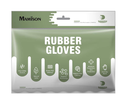 DABOGOSA Mamison 2 Pairs Reusable Waterproof Household Dishwashing Cleaning Rubber Gloves, Non-Slip Kitchen Glove (Pink, Medium (Pack of 2))