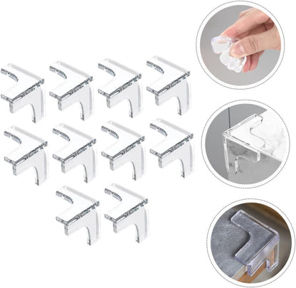 10 Pcs Clear PVC Corner Protectors Anti-Collision for Bed Frame Baby Proof Edges Covers Furniture Corner Guard