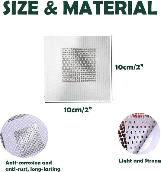 3 Pcs 2 Inch Wall Patch Repair,Drywall Repair Patch Self Adhesive Drywall Patch and Fiberglass Repair Kit,Heavy Duty Dry Wall Hole Repair Patch for Drywall Plasterboard,Plaster Dent Repair