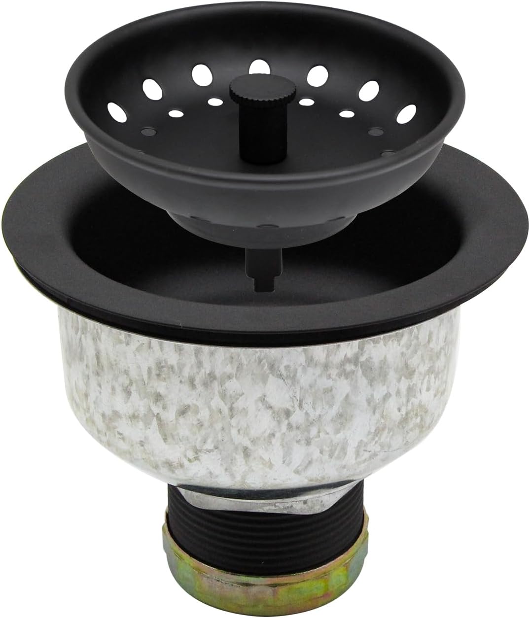 ZM Kitchen Sink Stainless Steel Basket Strainer with Drain Assembly, 3-1/2 Inch Sink Drain Stopper Plug