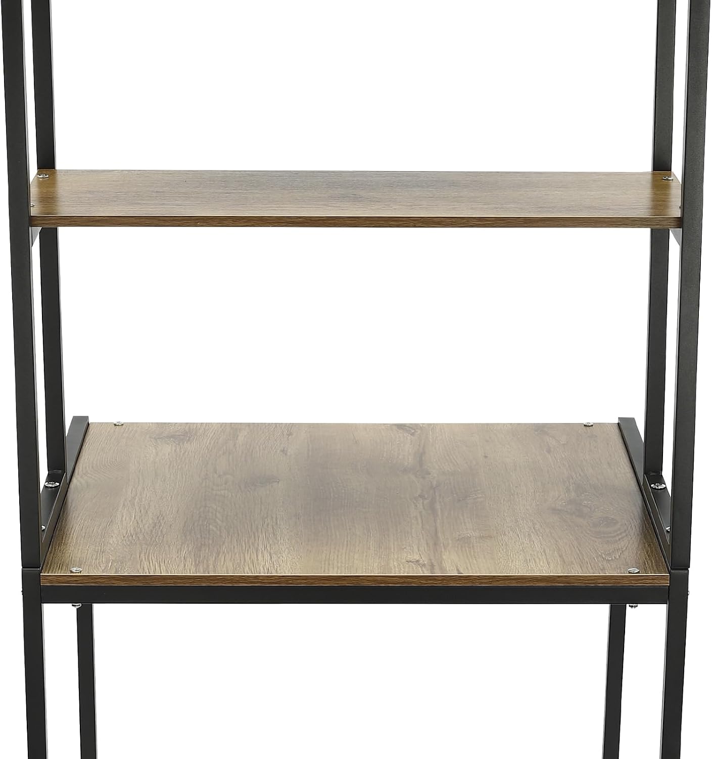 Over The Washer and Dryer Storage Shelf, 3-Tiers Bathroom Organizer Rack with Clothes Drying Rod for Hanging Clothes and Towels, Laundry Room Storage Rack Space Saving Shelving Units (Black+Oak)