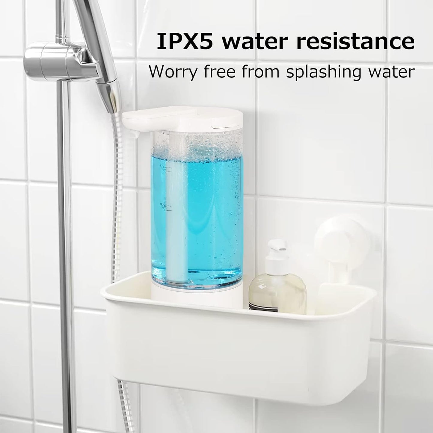 LAOPAO Soap Dispenser, Automatic Foaming Hand Soap Dispenser Touchless Rechargeable Bathroom Countertop Soap Pump for Kids Xmas Gift 300ml