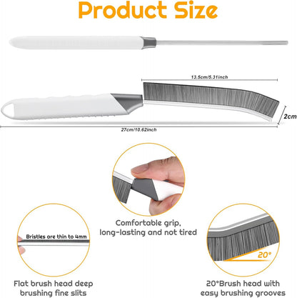 SUOXU Household Thin Cleaning Brushes,2pcs Hard Bristle Grout Scrub Brush Tool for Cleaning Tight Spaces in Home Kitchen Bathroom