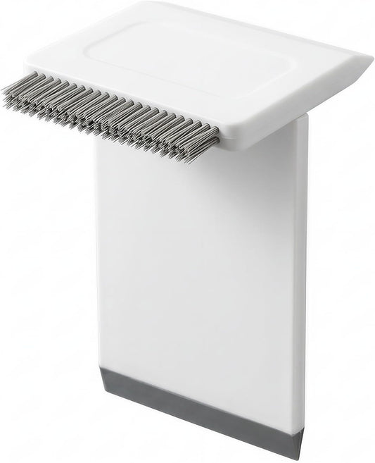 Li&Zhao Sink Squeegee 2-in-1 Scrub Brush, Multi-Functional Small Squeegee for Sink and Countertop Cleaner, Effective Sink Scraper for Wet Dry Messes on Kitchen Surfaces, Tiles, Stove