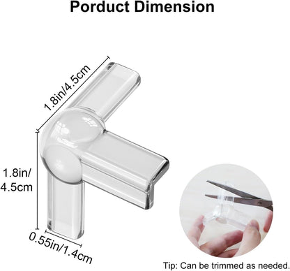 EEEKit 32 Pack Silicone Corner Protectors, Adhesive Pre-Taped Furniture Corner Guards, Proof Bumpers Corner Covers for Table Edges & Sharp Corners