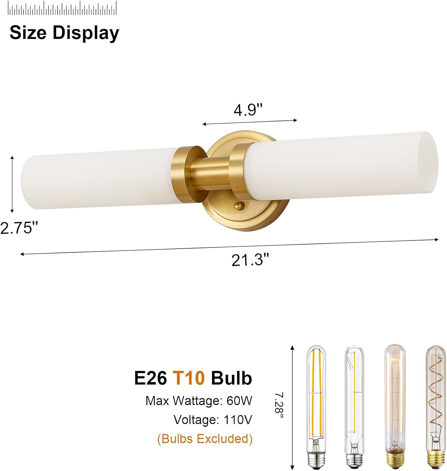 SANTOSTOCK Gold Battery Operated Wall Sconce Set of 2, 12000mAh Rechargeable Wall Lights with Remote Control, Wireless Dimmable Wall Lamps for Bedroom Living Room Bathroom Hallway Stairwell