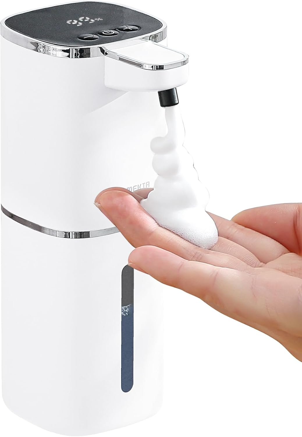 Automatic Foaming Soap Dispenser Touchless, USB Rechargeable Smart Hand Soap Dispenser, 9-Level Adjustable, 13.5oz/400mL,IPX5 Waterproof, Wall/Tabletop Kitchen Bathroom, Black