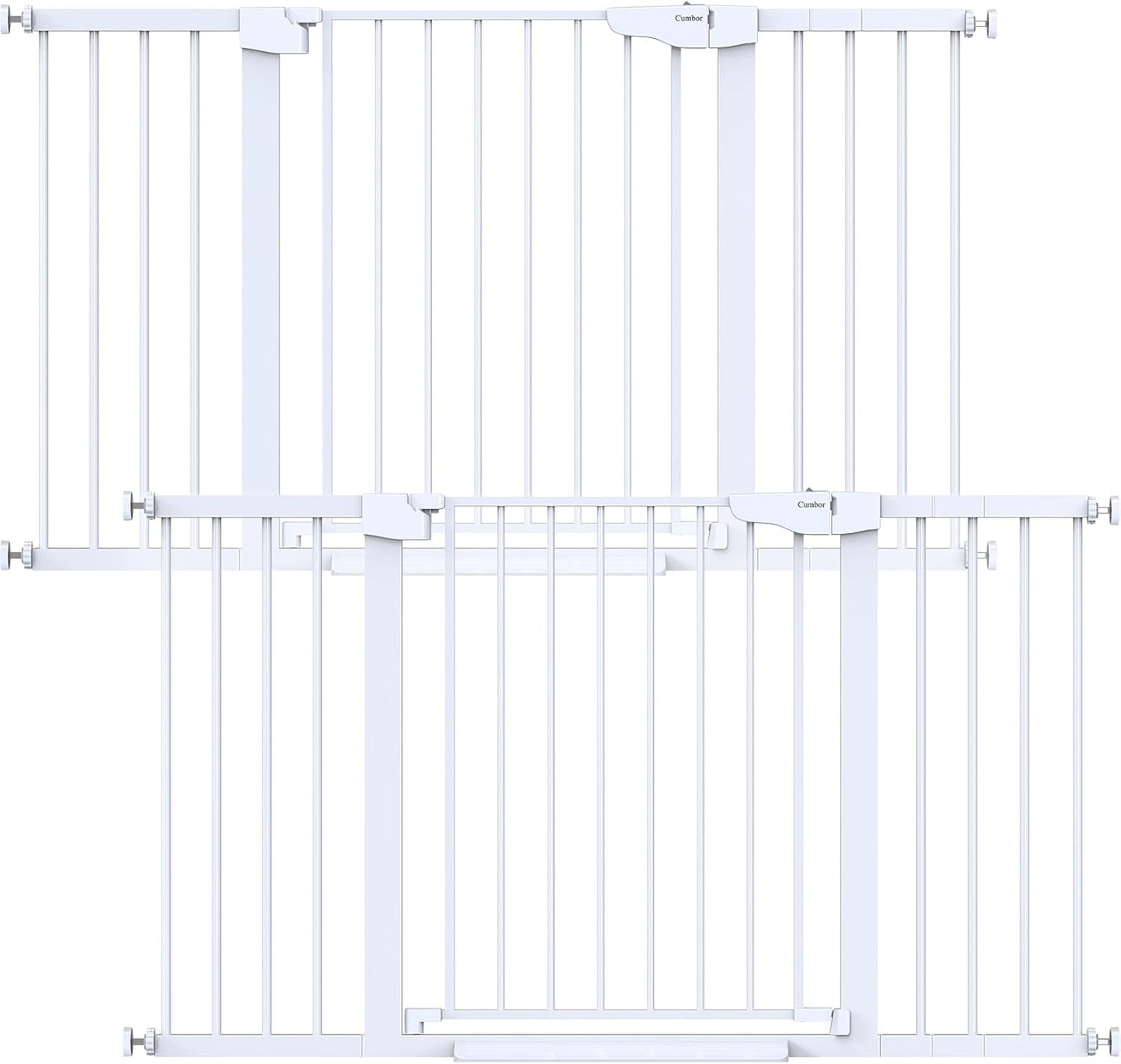 Cumbor 30-46" Baby Gate for Stairs, Mom's Choice Awards Winner-Auto Close Dog Gate for The House, Gifts for Mom, Easy Install Pressure Mounted Pet Gates for Doorways, Black