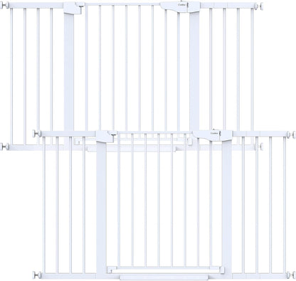 Cumbor 30-46" Baby Gate for Stairs, Mom's Choice Awards Winner-Auto Close Dog Gate for The House, Gifts for Mom, Easy Install Pressure Mounted Pet Gates for Doorways, Black