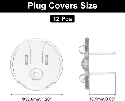 MECCANIXITY 24 Pack Outlet Covers Proofing, Plug Covers Easy Installation Electric Plug Protectors Safety Socket Cover Plugs Protector Black
