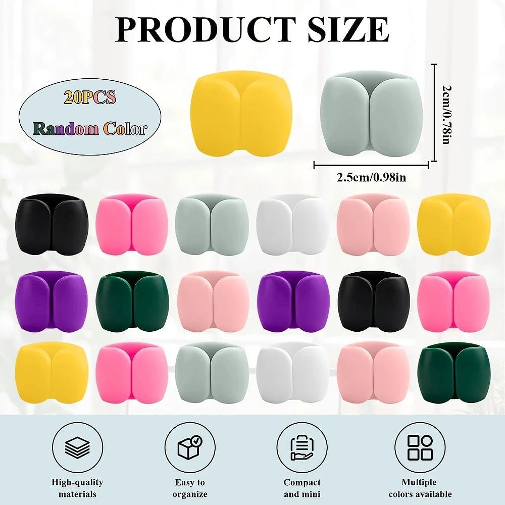 10Pcs Reusable Silicone Cord Organizer,Headphone Earphone Cable Organizer Cord for Business Travel