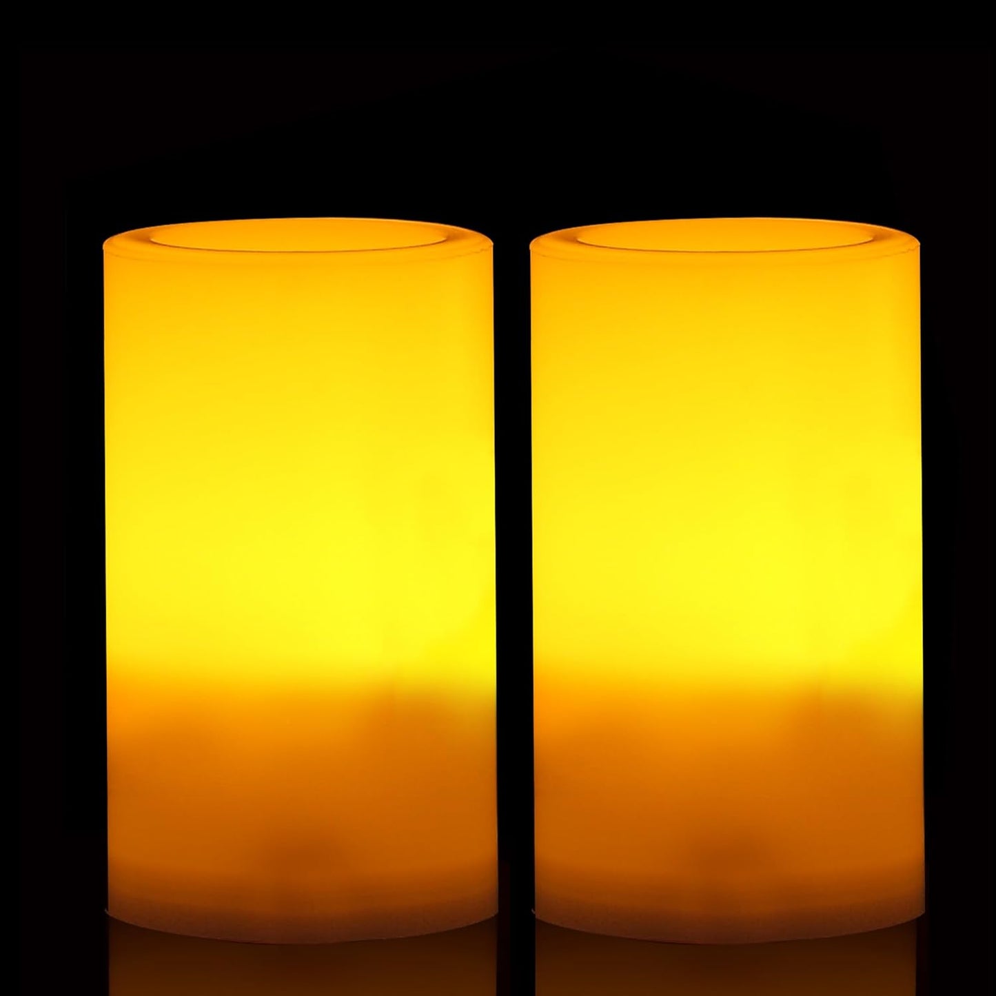 CANDLE CHOICE Waterproof Outdoor Battery Operated Flameless Candles with Remote Timer Plastic Flickering Fake Electric LED Pillars for Lantern Garden Wedding Christmas Decorations 3x4 Inches 3 PCS