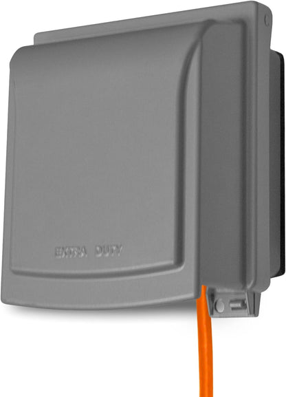 Sigma 14433M Weatherproof 2-Gang While In Use Receptacle Cover, Gray