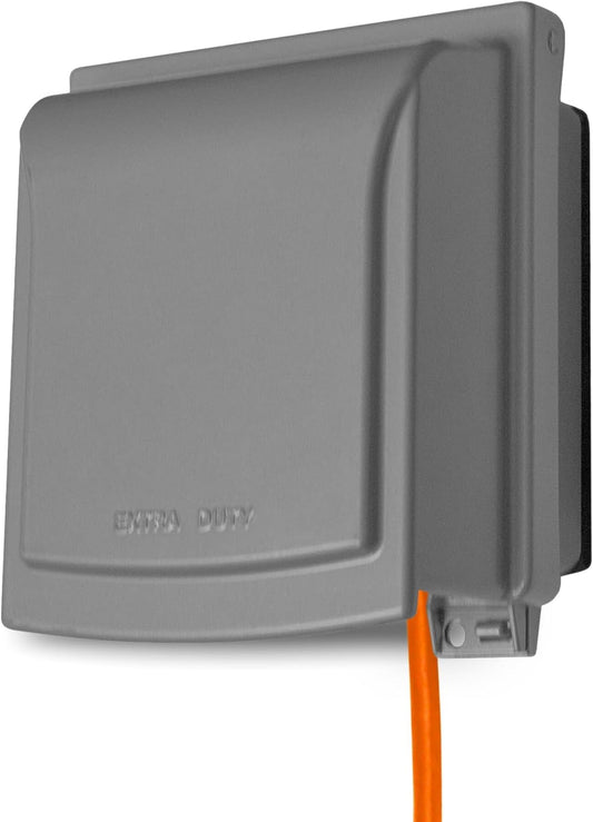 Sigma 14433M Weatherproof 2-Gang While In Use Receptacle Cover, Gray