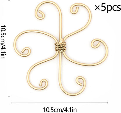 Yohsnor Monstera Plant Stem Support System - 5 Piece Set (5.5x4.7in) | Durable Plant Support Stakes for Climbing Plants & Fishbone Cactus | Ideal Leaf Stabilizer for Indoor Plants & Monstera Care