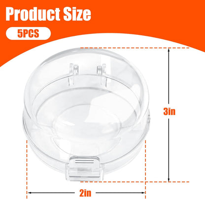 Stove Knob Safety Covers Baby Proofing for Press Stove Knob and Oven Knob Child Safety Locks - 5 Pack (Transparent)