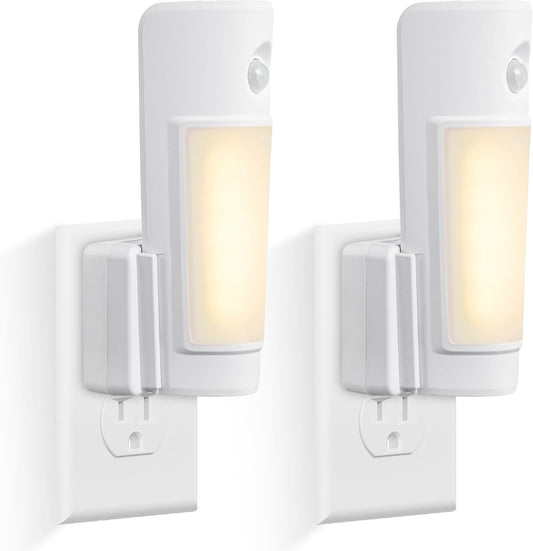 Enhon 3 Pack 4 in 1 Emergency Lights for Home Power Failure, Rechargeable LED Flashlight Plug in Wall, Automatic Turn On Power Outage Night Light with Motion Sensor for Hurricane Preparedness Items